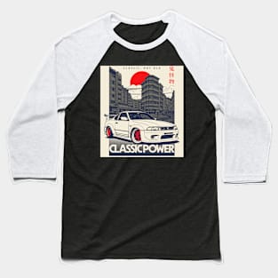 Retro Car, Vintage Car, Classic Power, Baseball T-Shirt